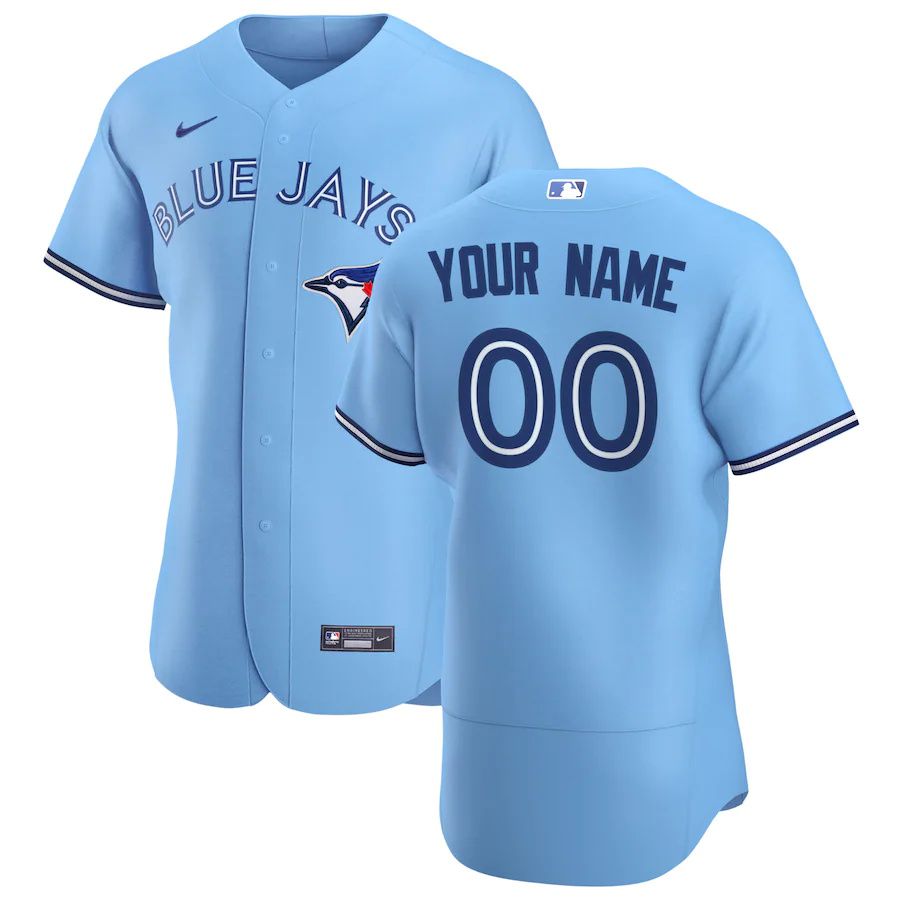 Mens Toronto Blue Jays Nike Powder Blue Alternate Authentic Custom MLB Jerseys->customized mlb jersey->Custom Jersey